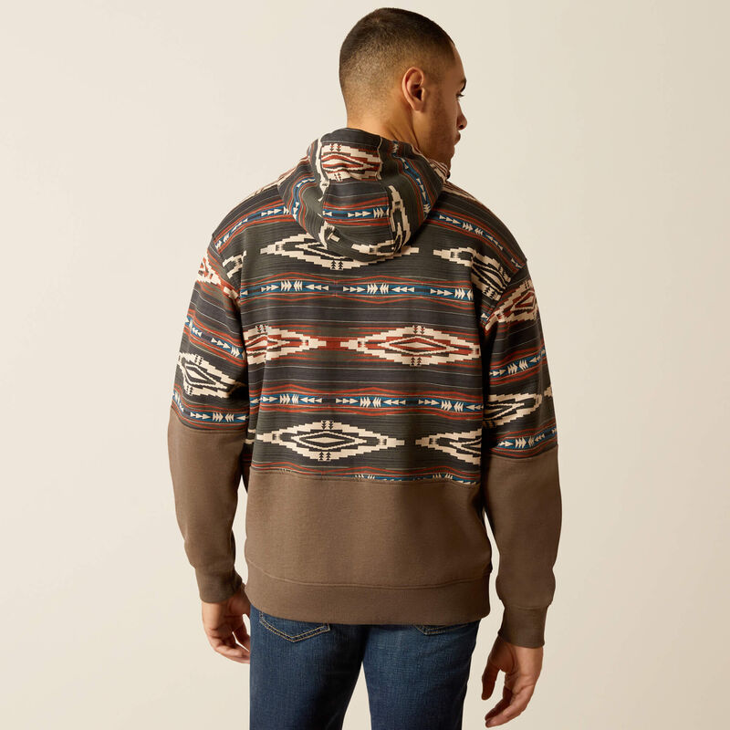 Color Block Hoodie - Brindle