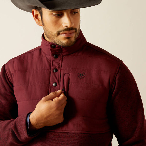 Caldwell Reinforced Snap Sweater - Wine
