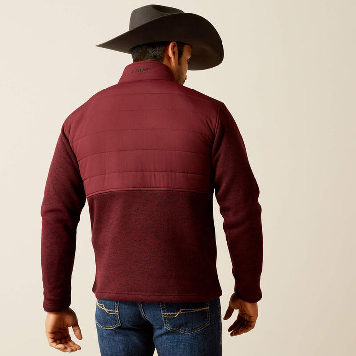 Caldwell Reinforced Snap Sweater - Wine