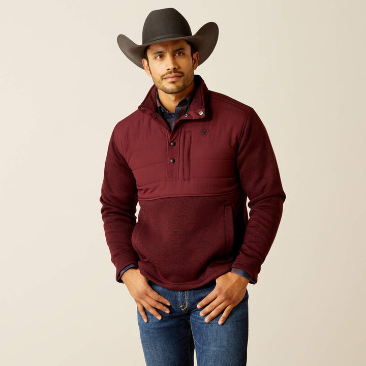 Caldwell Reinforced Snap Sweater - Wine