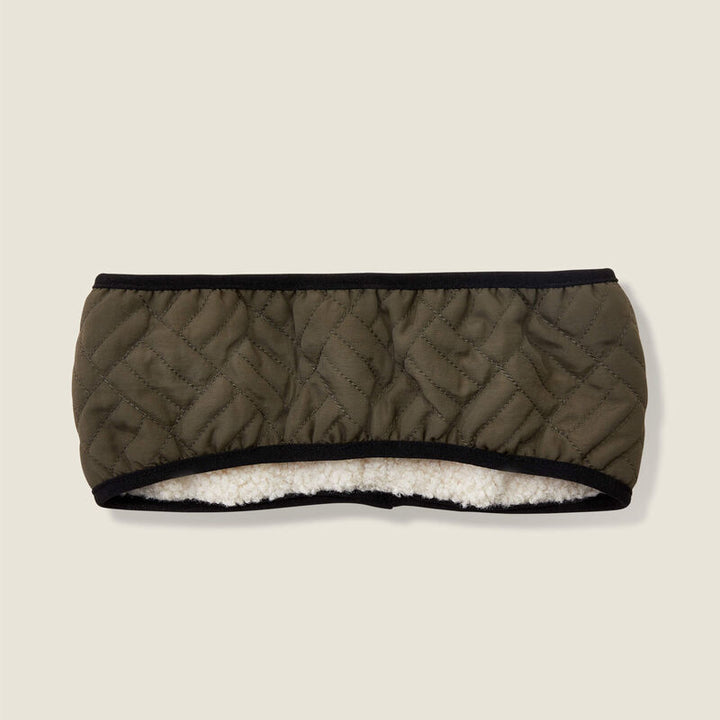 Reversible Quilted Headband - Olive Green