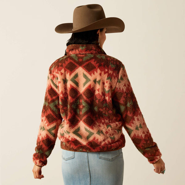Berber Snap Front Sweatshirt - Plainsview Print