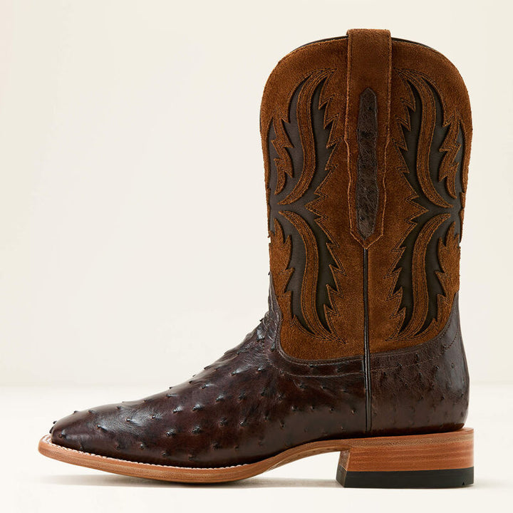 Drifter Full Quill Ostrich Cowboy Boot - Espresso