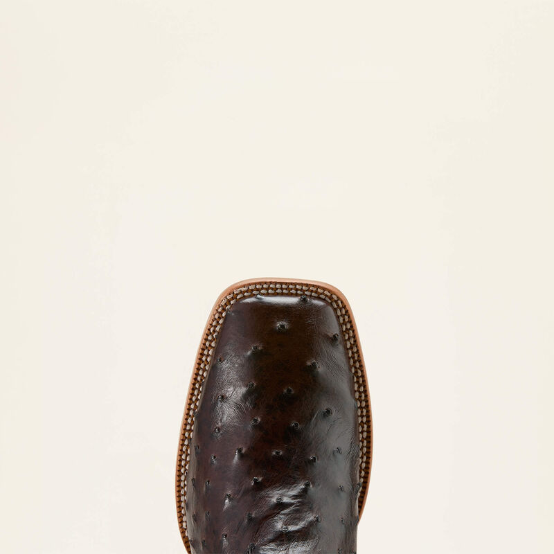 Drifter Full Quill Ostrich Cowboy Boot - Espresso