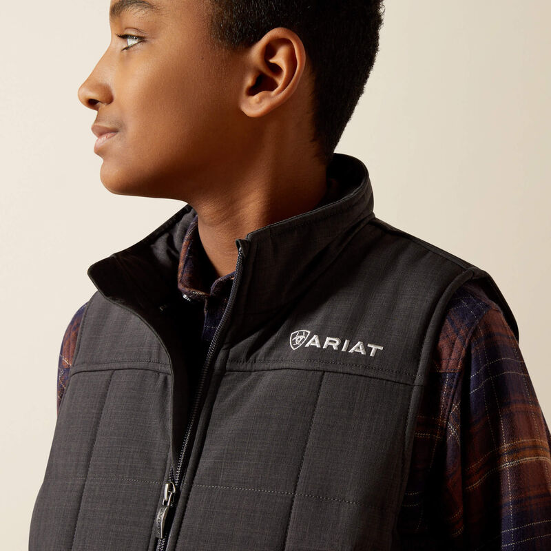 Youth Crius Insulated Vest - Phantom Heather