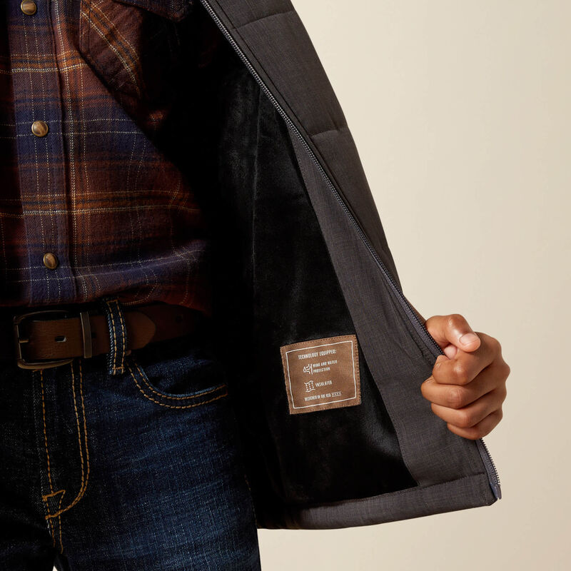 Youth Crius Insulated Vest - Phantom Heather