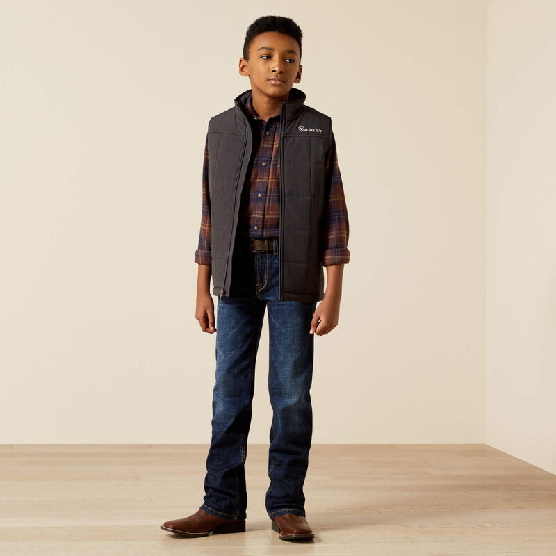 Youth Crius Insulated Vest - Phantom Heather