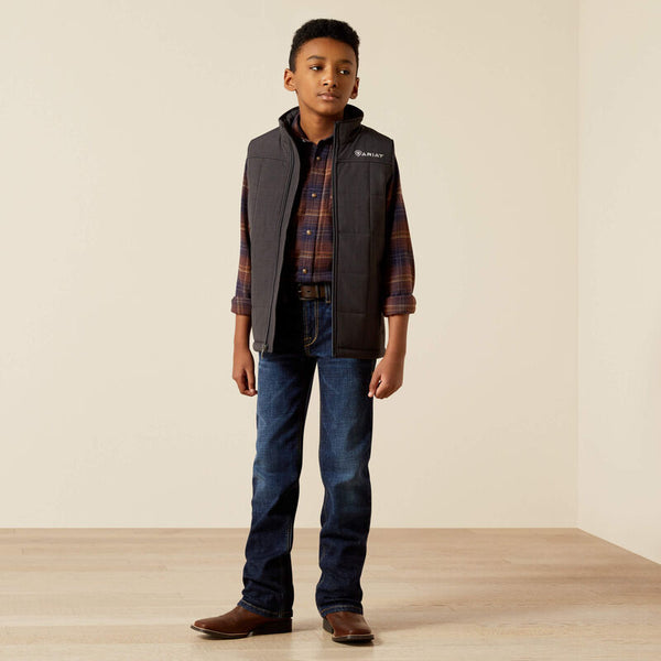 Youth Crius Insulated Vest - Phantom Heather