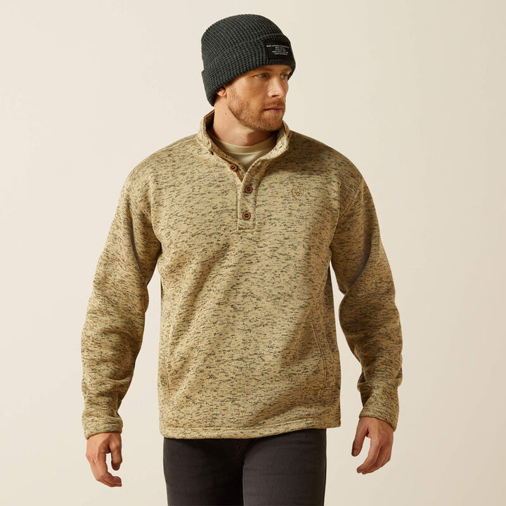 MNS Caldwell 1/4 Button Sweater - Beige