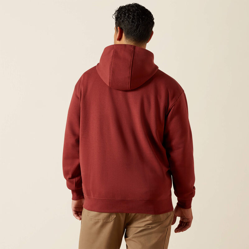 Rebar Lightweight Logo Hoodie - Madder Brown