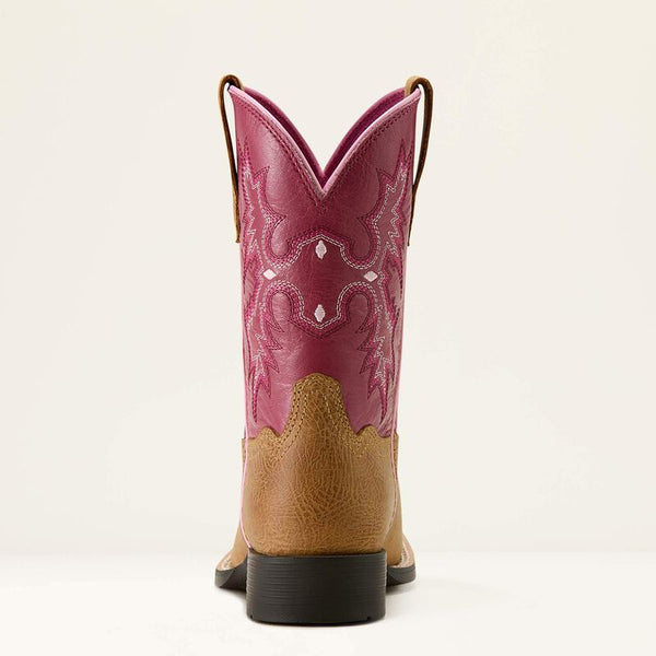 Kid's Tombstone Wide Square Toe Western Boot