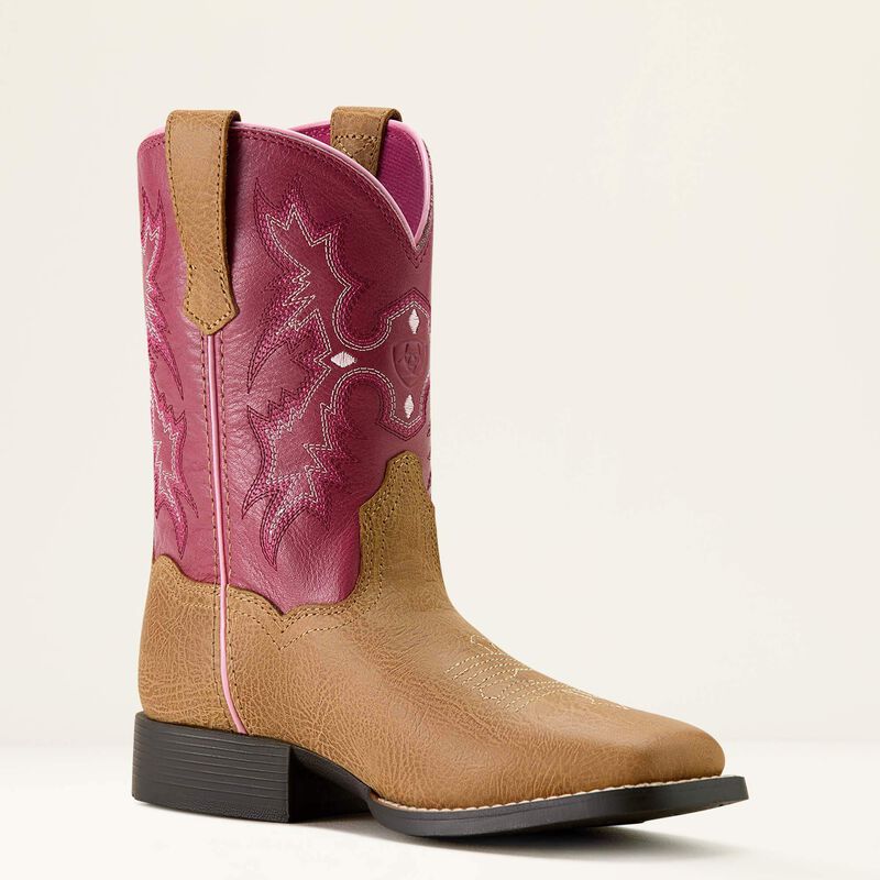 Kid's Tombstone Wide Square Toe Western Boot
