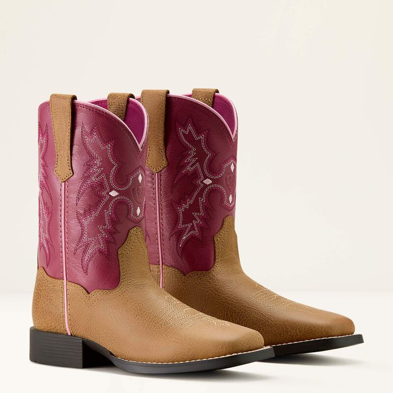 Kid's Tombstone Wide Square Toe Western Boot
