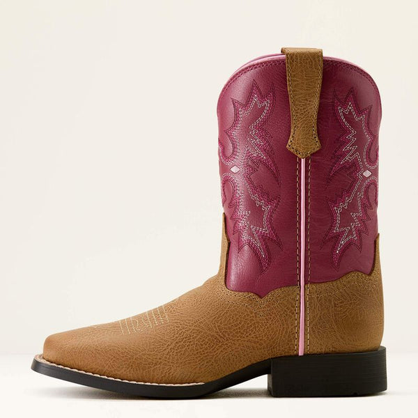 Kid's Tombstone Wide Square Toe Western Boot
