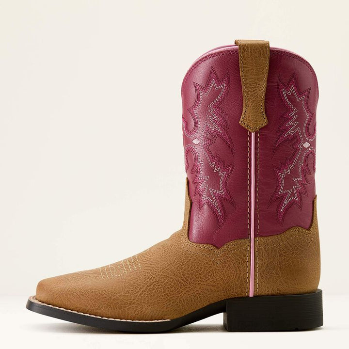 Kid's Tombstone Wide Square Toe Western Boot