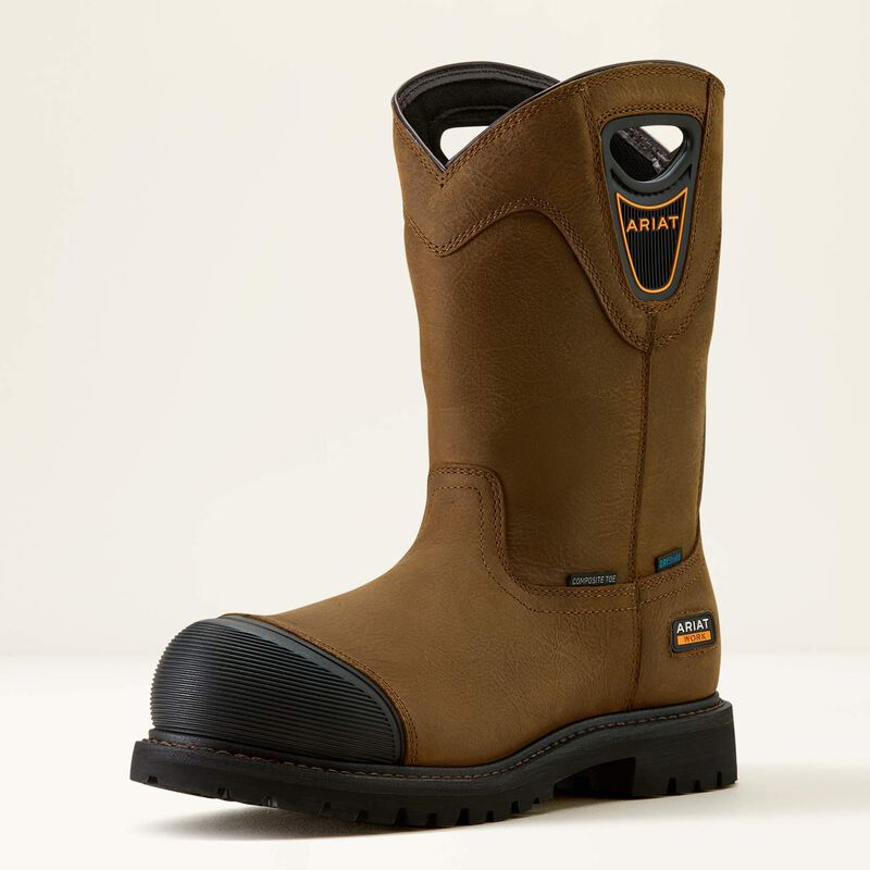 Longview Shock Shield Waterproof Composite Toe Work Boot - Rye Brown