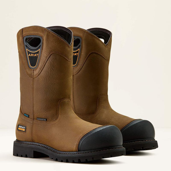 Longview Shock Shield Waterproof Composite Toe Work Boot - Rye Brown