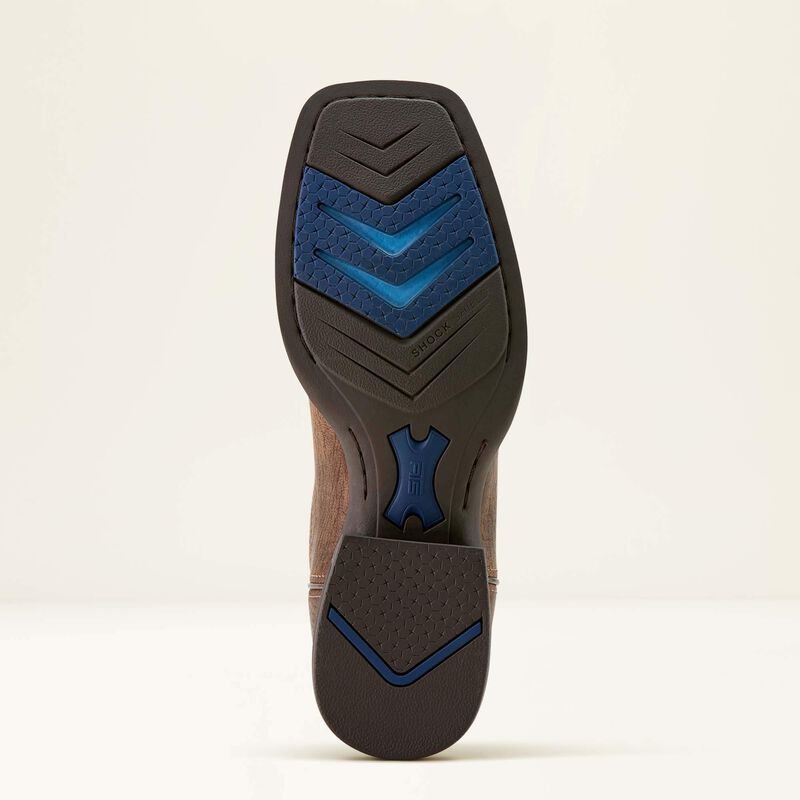 Steadfast Wide Square Toe Cowboy Boot - Dusk Brown & Baby Blue Eyes