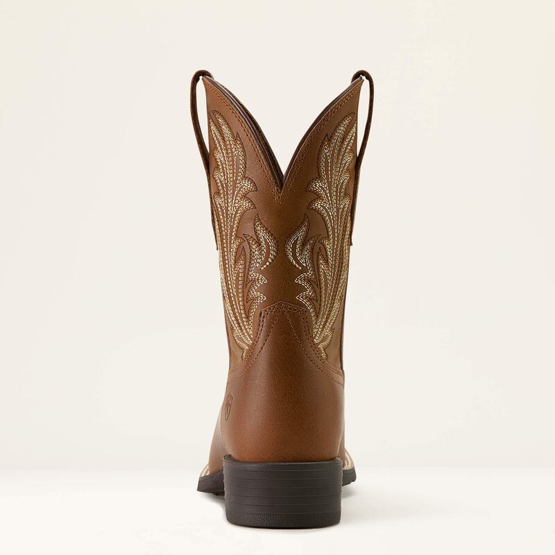 Round Up Filly Wide Square Toe Western Boot - Sorrel Crunch