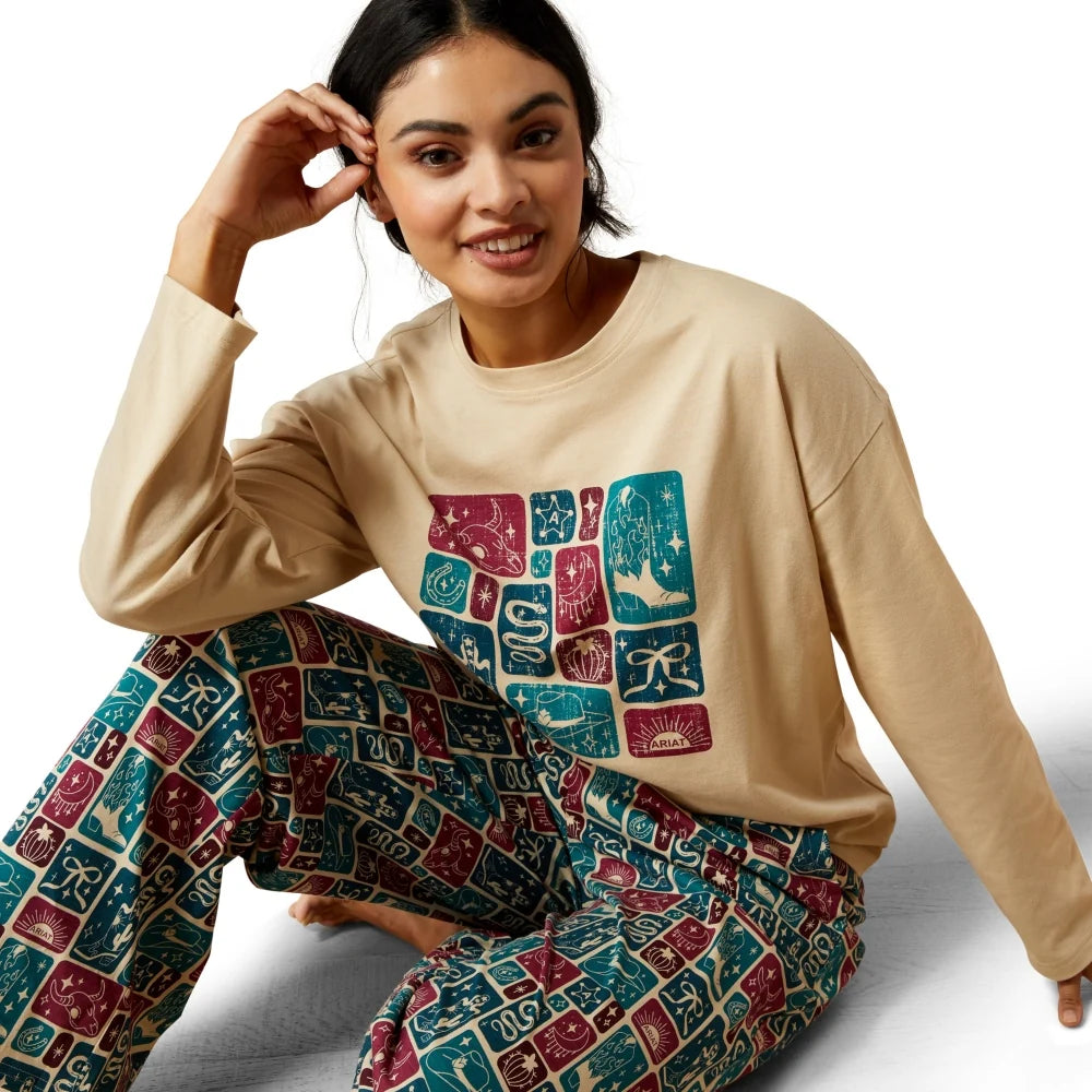 Women's Dreams Pajama Set - Western Blocks