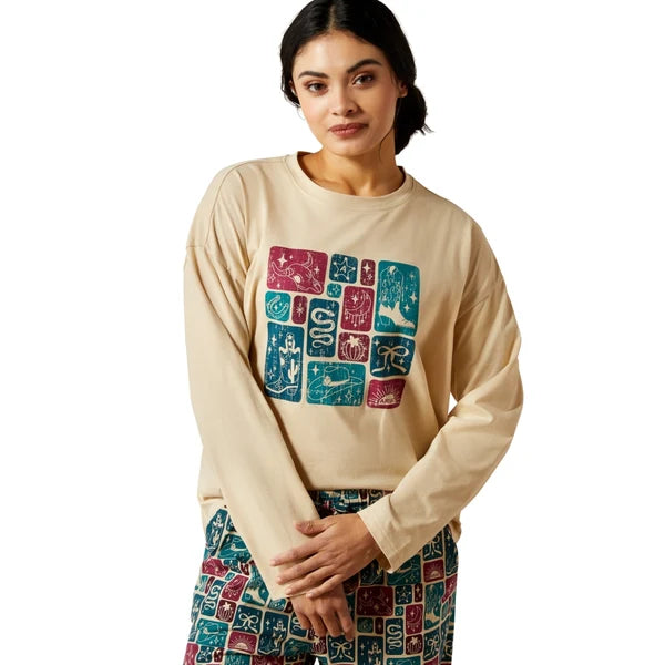 Women's Dreams Pajama Set - Western Blocks