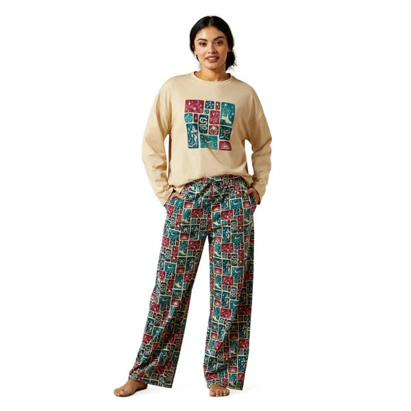 Women's Dreams Pajama Set - Western Blocks