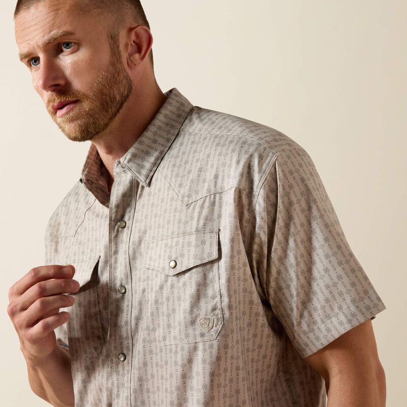 Printed Western VentTEK Classic Fit Snap Shirt - Island Reef