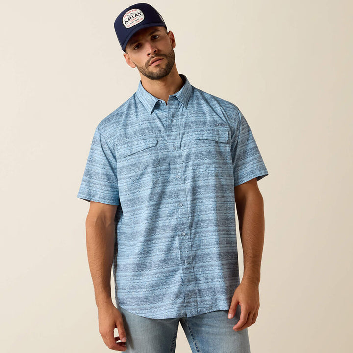 Printed VentTEK Outbound Classic Fit Shirt - Blissful Blue