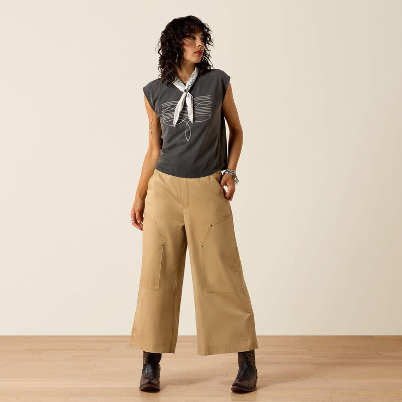 Dallas Cropped T-Shirt - Charcoal Mineral Washed