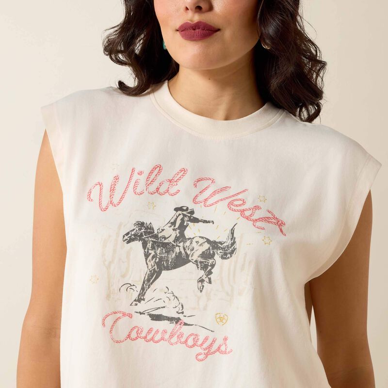 Wild West Cropped T-Shirt - Sea Salt