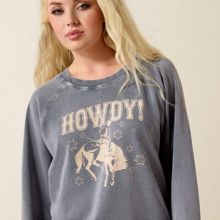 Vintage Raglan Sweatshirt - Ombre Blue Mineral Wash