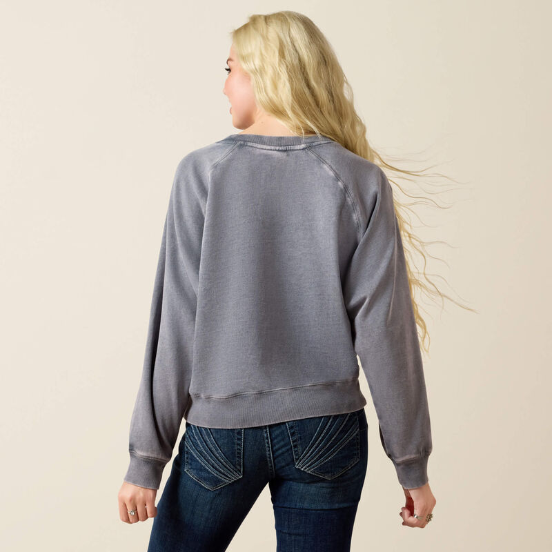Vintage Raglan Sweatshirt - Ombre Blue Mineral Wash