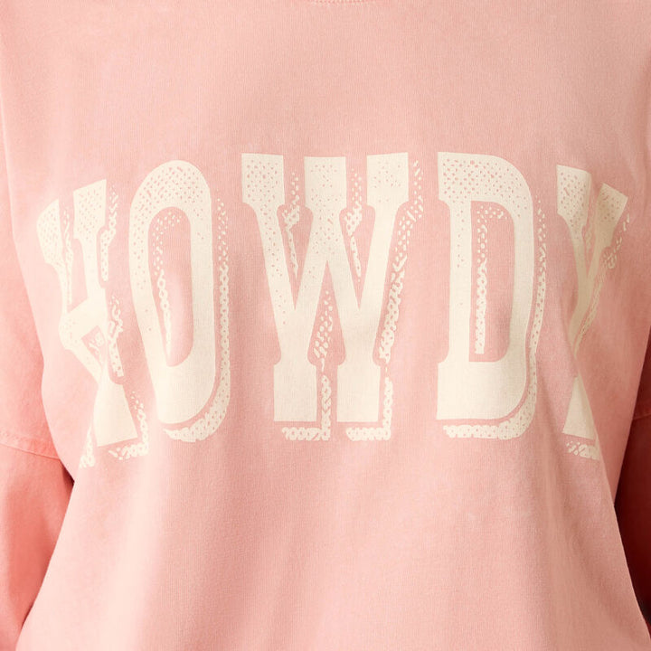 Canvas Oversized Long Sleeve T-Shirt - Peach Amber