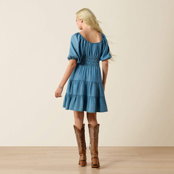 Juliet Dress - Light Wash Indigo