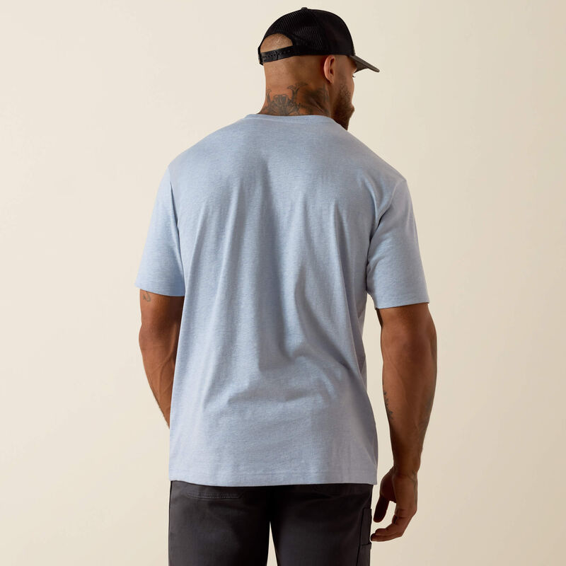 Rebar Cotton Strong Standard Pocket T-Shirt - Washed Rain Heather