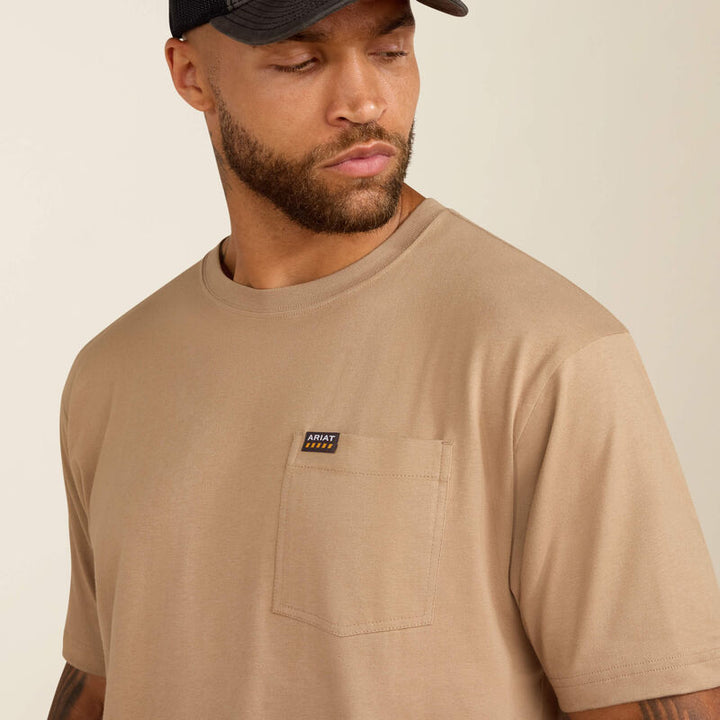 Rebar Cotton Strong Standard Pocket T-Shirt - Greige