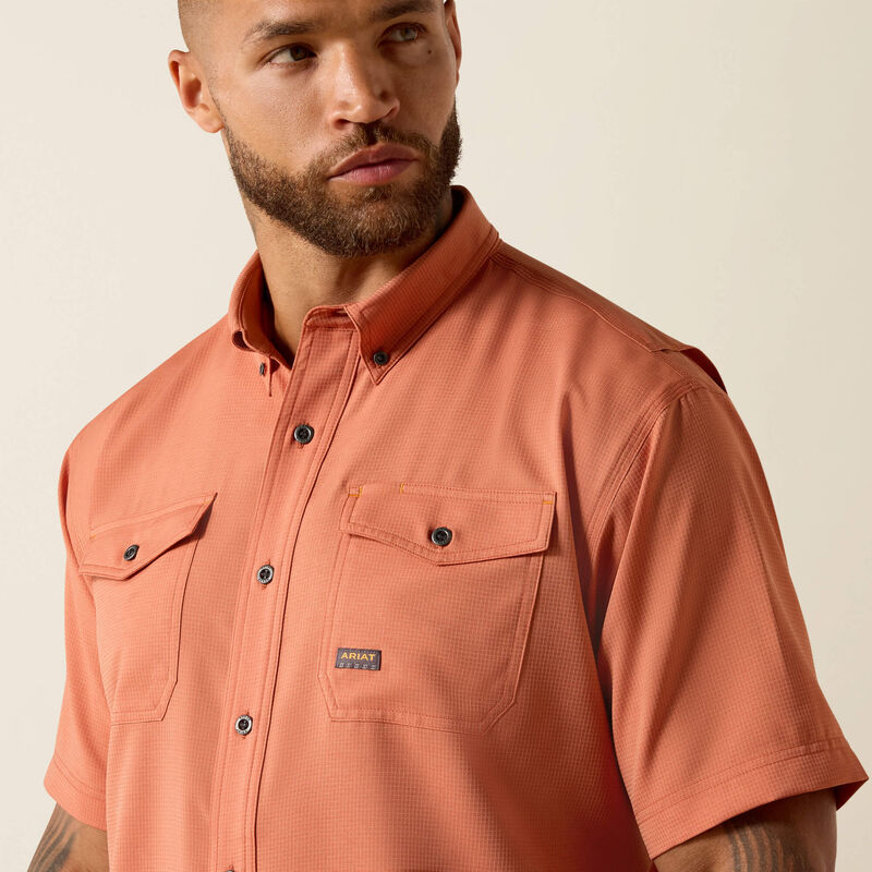 Rebar Made Tough VentTEK DuraStretch Work Shirt - Burnt Brick