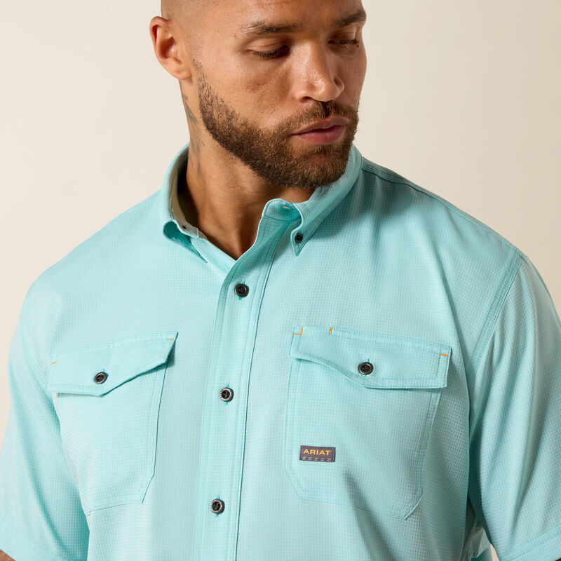 Rebar Made Tough VentTEK DuraStretch Work Shirt - Aquarelle