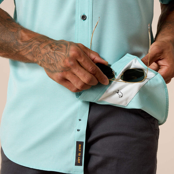 Rebar Made Tough VentTEK DuraStretch Work Shirt - Aquarelle