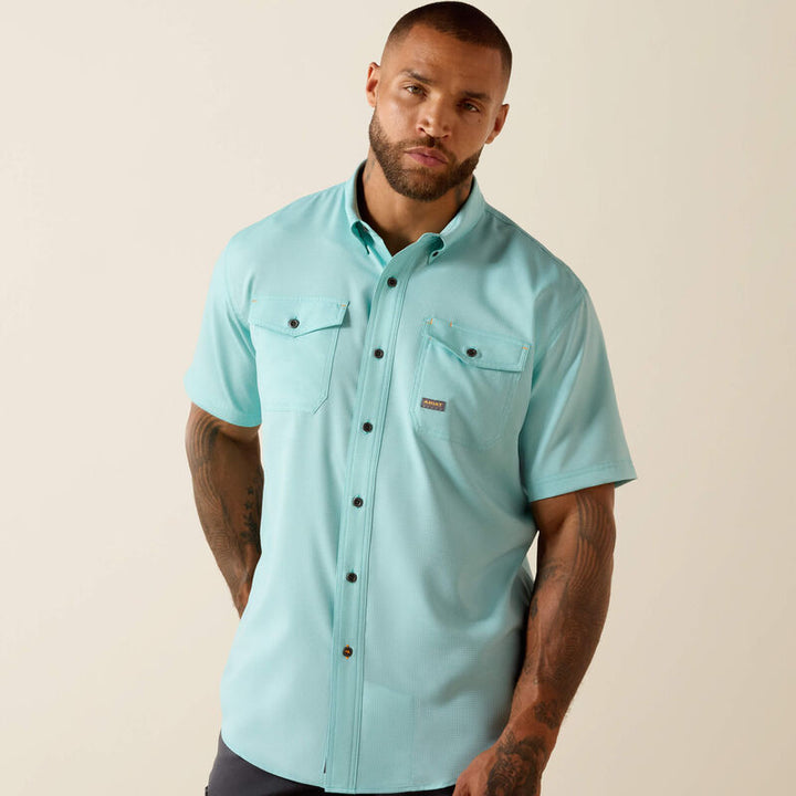 Rebar Made Tough VentTEK DuraStretch Work Shirt - Aquarelle