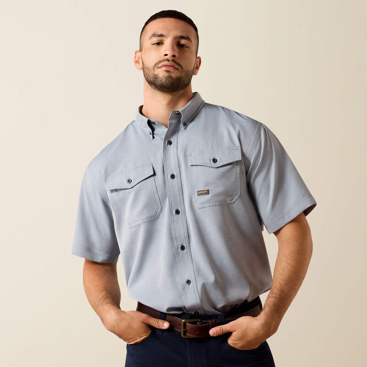 Rebar Made Tough VentTEK DuraStretch Work Shirt - Dark Denim