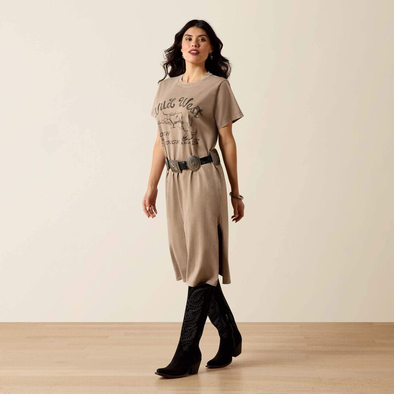 Bandido Dress - Taupe Mineral Wash