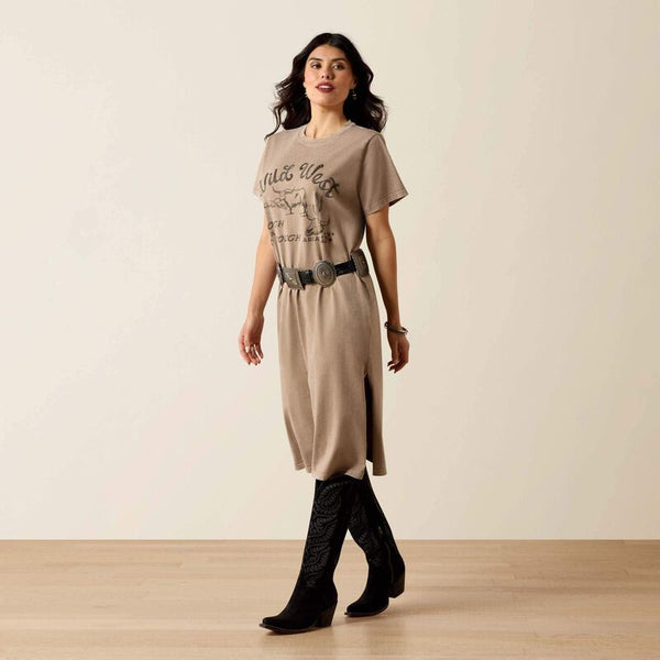 Bandido Dress - Taupe Mineral Wash