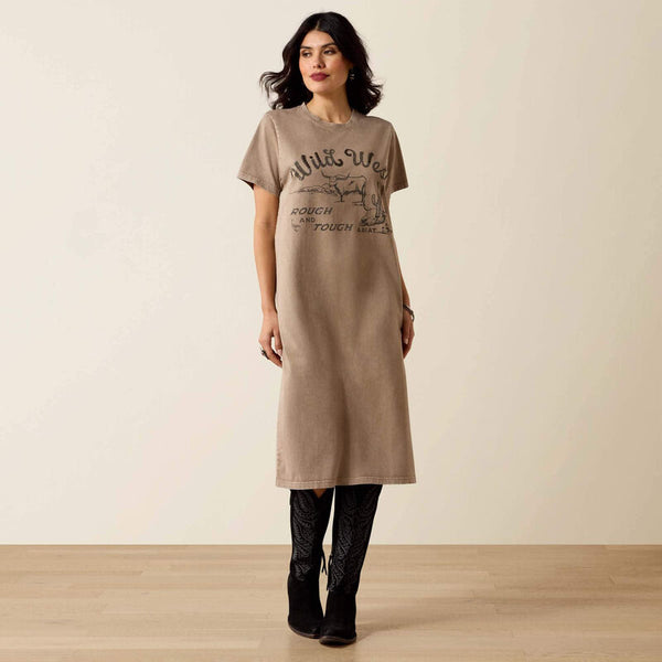 Bandido Dress - Taupe Mineral Wash
