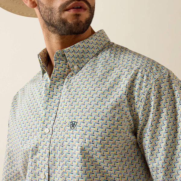 Pall Classic Fit Shirt - White Geo Print