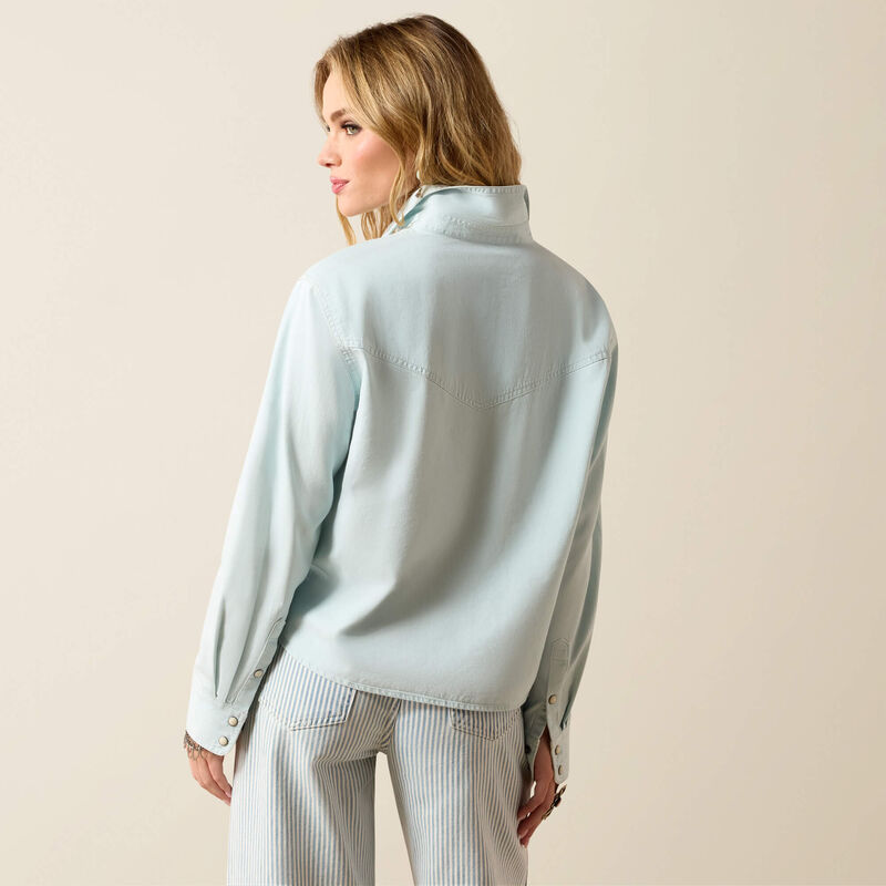 Asheville LS Snap Shirt - Light Wash Indigo