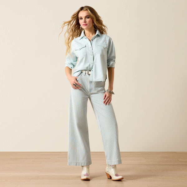 Asheville LS Snap Shirt - Light Wash Indigo