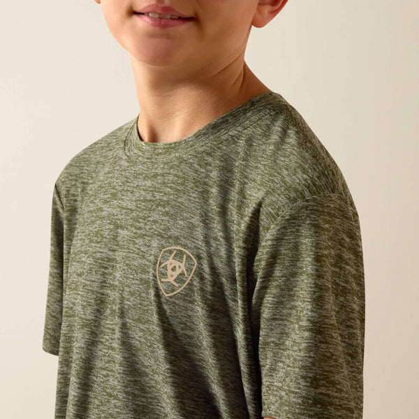 Ariat Longskull Freedom T-Shirt - Dark Olive Heather