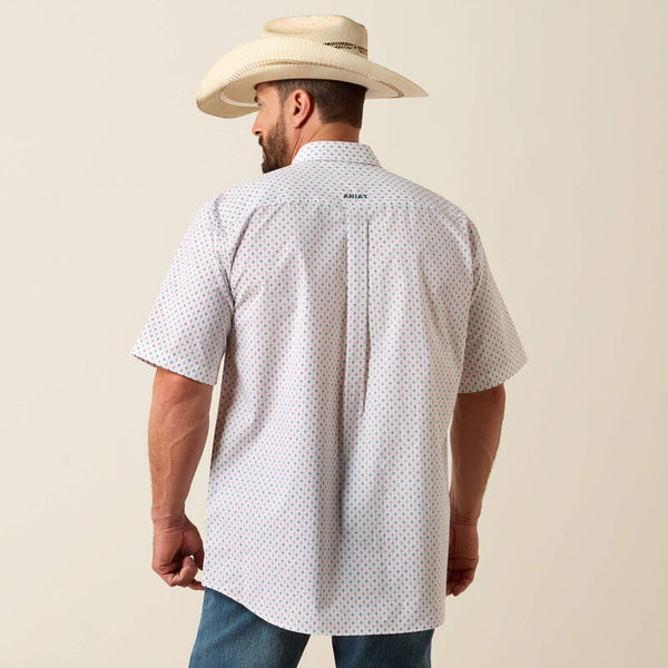 Noam Classic Fit Shirt - White Multi Geo Print