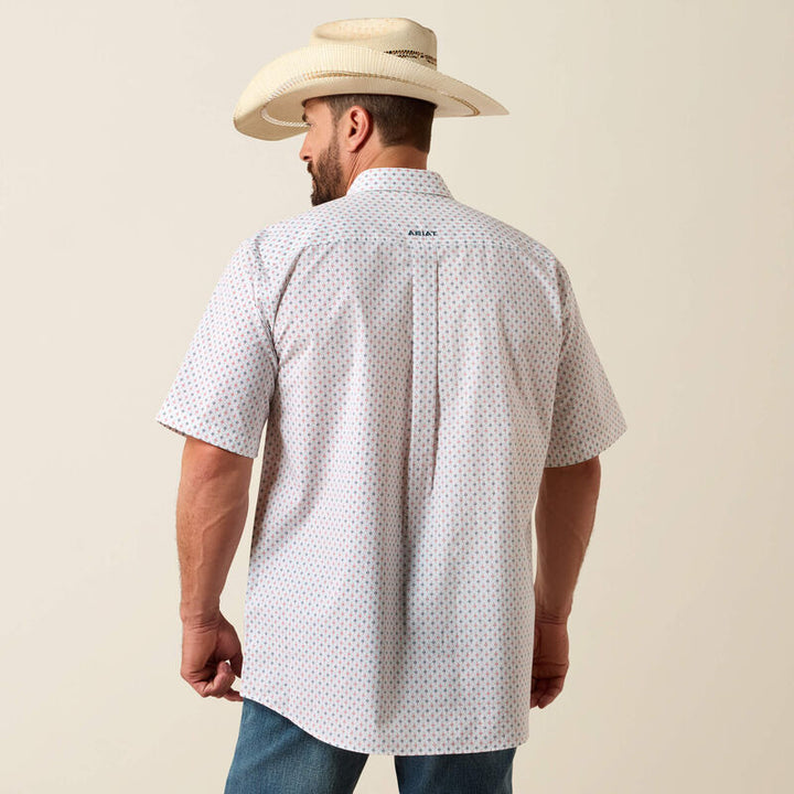 Noam Classic Fit Shirt - White Multi Geo Print
